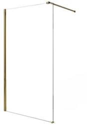Mediterraneo Paravan dus sticla securizata easy clean walk-in 120x200 cm, auriu periat, Mediterraneo Foxy (W01SC01BG-120-V1)