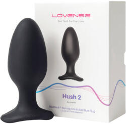 Lovense Hush 2 L - vibrator anal mic cu acumulator (57mm) - negru