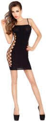 Passion BS026 - rochie mini cu bretele - negru - S-L