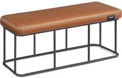 VASAGLE EKHO ülőpad, műbőr kárpitozott pad 40 x 120 x 45 cm, karamellbarna (LOM073K01)