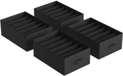 SONGMICS 4 db-os fiókos rendszerező, 42 x 30 x 17 cm, fekete (RUS009B04)