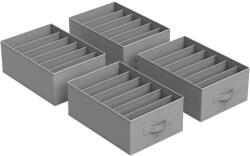 SONGMICS 4 db-os fiókos rendszerező, 42 x 30 x 17 cm, szürke (RUS009G04)