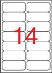 APLI Etikett, 99, 1x38, 1 mm, poliészter, időjárásálló, kerekített sarkú, fehér, APLI, 280 etikett/csomag (LCA12113) - papiruniverzum