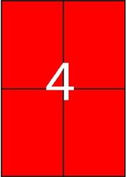 APLI Etikett, 105x148 mm, színes, APLI, piros, 80 etikett/csomag (LCA12993) - papiruniverzum