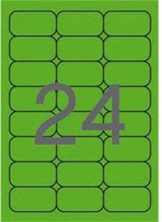 APLI Etikett, 64x33, 9 mm, színes, kerekített sarkú, APLI, neon zöld, 480 etikett/csomag (LCA2873) - papiruniverzum