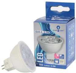  Led 5, 5W MR16 4000k 360lm Blue Light - tonerklinika