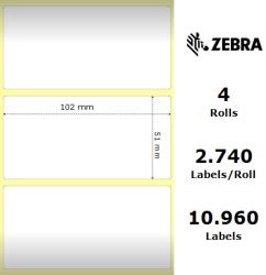 Zebra Etichete hartie 102 x 51 Z-Perform 1000T Zebra 3005676 (3005676)