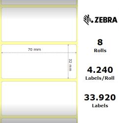 Zebra Etichete hartie 70 x 32mm Z-Select 2000T Zebra 76054 (76054)