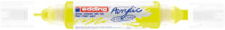 Akril marker 2-3mm, és 5-10mm, 3D kétvégű Edding 5400 neon sárga (7580247000)