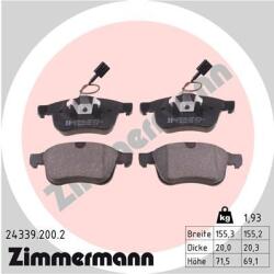 ZIMMERMANN set placute frana, frana disc ZIMMERMANN 24339.200. 2 (24339.200.2)