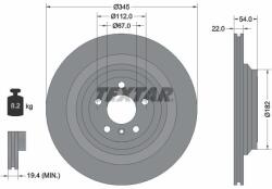 TEXTAR Disc frana TEXTAR PRO 92284003 (92284003)
