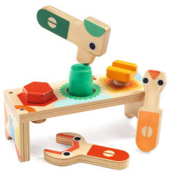 DJECO Jucarii Montessori- Banc de lucru cu suruburi, Bricolou
