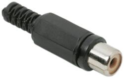 RCA lengőaljzat műanyag fekete (05076FK)