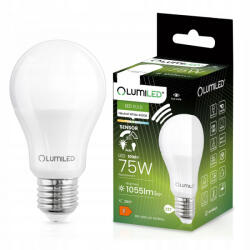 Lumileds E27 A60 LED izzó 10W = 75W 1055lm 4000K Semleges 200° mozgás- és szürkületérzékelővel LUMILED (LUMLEDO0016) - lindlight