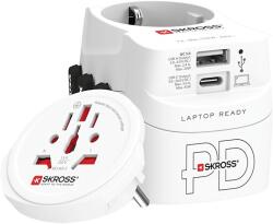 SKROSS PRO Light világutazó hálózati csatlakozó, 45W, USB-C kábellel (PROLIGHTUSB-PD45) (PROLIGHTUSB-PD45)