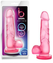 Blush Novelties Dildo Sweet N Hard 4 cu ventuză și testicule (roz)