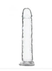 Addiction Dildo cu ventuză Addiction Crystal - transparent, 18 cm