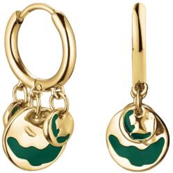 Rosefield Cercei rotunzi fermecători placați cu aur Emerald JEEWG-J725