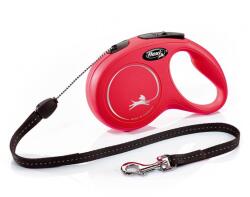 flexi New Classic lesa automata cu sir pentru caini, rosu, marimea S, 8 m