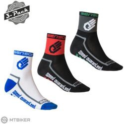 Sensor 3-PACK RACE LITE KÉZI zokni, fekete/fehér/kék/piros (3/5)