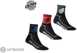 Sensor RACE LITE HAND zokni, 3 pár, fekete/piros (3/5 (EU 35 - 38))