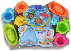 Kaichi Set de jucării de baie Kaichi - Forme și animale, cu plasă (108136)