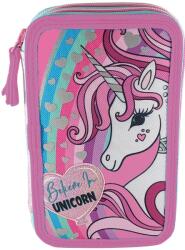 Graffiti Penar școlar echipat Graffiti Unicorn - Believe in Unicorn, 2 fermoare (241331) Penar