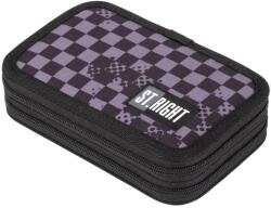 ST.RIGHT Penar școlar echipat St. Right Chessboard Crush - Cu 2 fermoare (TO-PZW-6995-XXX-STRI-ST) Penar