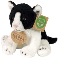Rappa Jucărie de pluș Rappa Eco Friends - Pisică, alb-negru, 14 cm (204492-1)