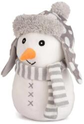 Amek Toys Jucărie de pluș Amek Toys - Om de zăpadă cu pălărie și eșarfă gri, 19 cm (11253)