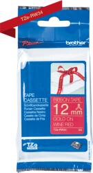 Brother textile tape gold-red 12mm-4m (TZERW34)