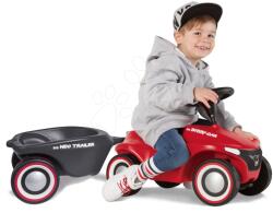 BIG Szett bébitaxi Bobby Car Neo BIG piros hanggal 3-rétegű gumikerekekkel és ovális utánfutó cserélhető színes felnikkel (BIG56240-10)