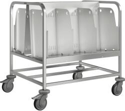 B. PRO Trolley cu farfurii TWH 2H 2-laturi înalte cu roți din plastic