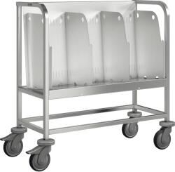 B. PRO Trolley cu farfurii TWH 1H 1-lateral înalt cu roți din plastic