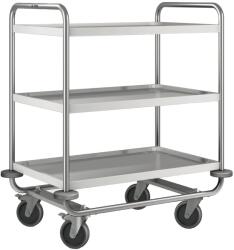 B. PRO Cărucior de servire execuție grea SW 8x5-3 roți galvanizate