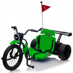 Hollicy Motocicleta electrica pentru copii 5-12 ani, Kinderauto Drift-Trike, 500W, 24V 10Ah, verde