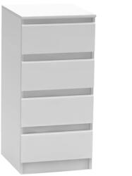 TEMPO KONDELA 4 fiókos komód, fehér, HANY NEW 009