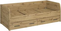 TEMPO KONDELA Ágy 2S, 90x200, artisan tölgy, AIRON