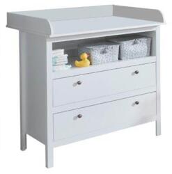 TEMPO KONDELA Komód pelenkázóasztallal 2S, fehér, OLJE