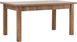 TEMPO KONDELA Széthúzható ebédlőasztal, tölgyfa lefkas, 160-203x90 cm, MONTANA STW