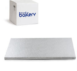 Decora Set 10 Platouri Tort Dreptunghiulare Argintii, 60 x 40 x H 1.2 cm (0931222.SET) Tava