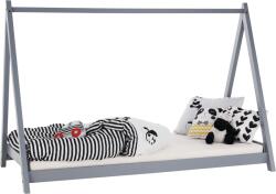 TEMPO KONDELA Montessori ágy, szürke, tűnyalábos fenyőfa, GROSI - kondela