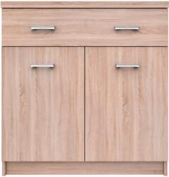 TEMPO KONDELA Komód 2D1S/60, sonoma tölgy, TOPTY TYP 42