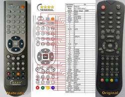 GENERAL SENCOR SLT1950DVBT V1 - telecomandă compatibilă de marcă General
