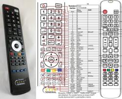 GENERAL ORAVA LT-514 LED E93B, LT-827 LED E93B - telecomandă compatibilă de marcă General