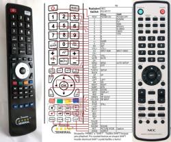 GENERAL NEC RU-M117 - telecomandă compatibilă de marcă General
