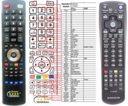 GENERAL DAEWOO R-54H09 (48B5454H0901) - telecomandă compatibilă de marcă General