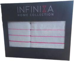 INFINIZA törölköző box fehér - csíkos