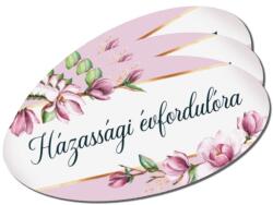  Nyomtatott dekorkarton - Házassági évfordulóra ovál tábla 3db - kosarbolt
