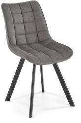 Halmar Scaun de living, picioare late si stabile, spatar matlasat, stofa si cadru metalic, inaltime 84 cm, gri